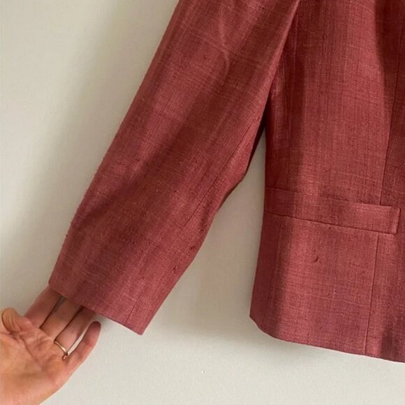 Vintage Raw Silk Blazer Rosewood - Picture 9 of 14